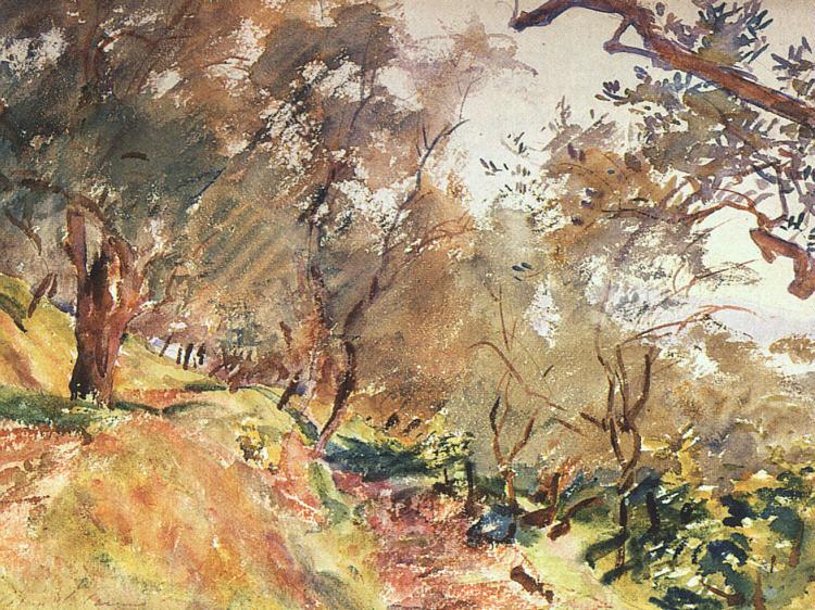 John Singer Sargent Trees on the Hillside at Majorca Norge oil painting art
